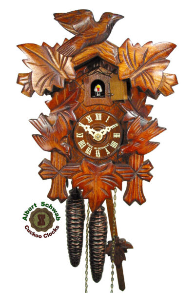2 1/2” New Cuckoo Clock Original Germany Deer Antlers Solid Wood Quality. 