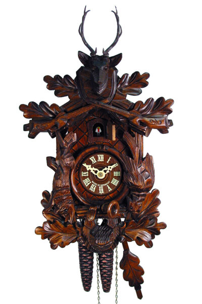 Handmade Albert Schwab Black Forest 1-Day Hunting Cuckoo Clock