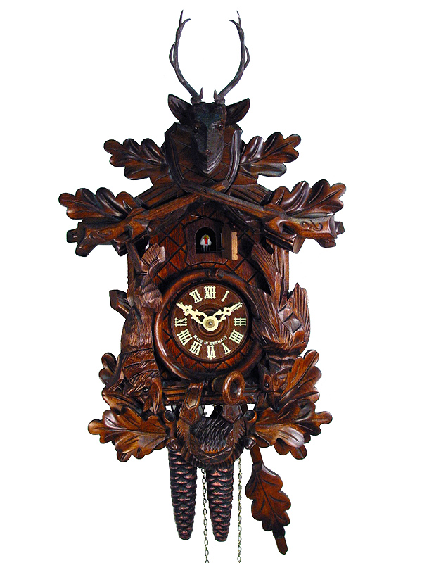 Black Forest Cuckoo Clock 1-Day Carving Clock NEW 